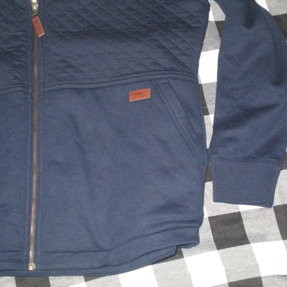 NWT LL Bean Quilted Sherpa Lined Jacket Classic Navy LARGE - Picture 3 of 3